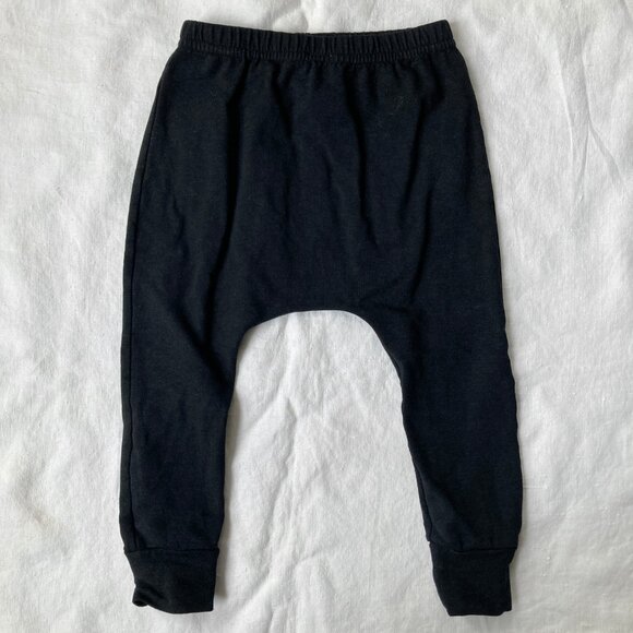 💙2/$25 Jax & Lennon 12-18 Months Baby Toddler Black Harem Lounge Pants - Picture 2 of 3